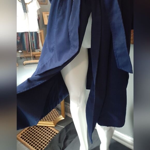 Stradivarius Navy Trench Coat - Picture 6 of 13